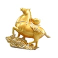 thumbnail image 2 of Figura de caballo Fengshui Figura de resina Arte Artesanía Coleccionables Mano de obra fina Oro, 2 of 6