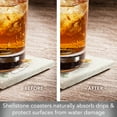 thumbnail image 5 of CounterArt Sunflowers Natural Absorbent Shell Stone Coaster 4-Pack, 5 of 7