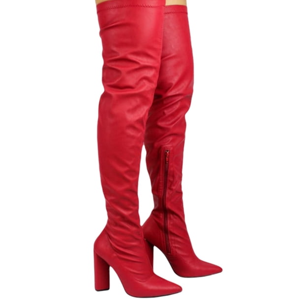 Botas Largas de tacon para Dama Hanna MX Miss Red