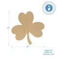 thumbnail image 2 of St Patricks Day Decorations, Unfinished Wood Shamrock Cutout, 12 Inches, Wooden Clover Décor, Pack of 25, by Woodpeckers, 2 of 6