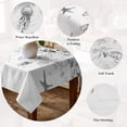 thumbnail image 5 of Gray Eucalyptus Coastal Table Cloth Waterproof Tablecloths, Beach Starfish Shells Tablecloth Dining Table Cover for Kitchen Party Tabletop Outdoor, Rectangle Tablecloth 54x108 Inch, 5 of 9