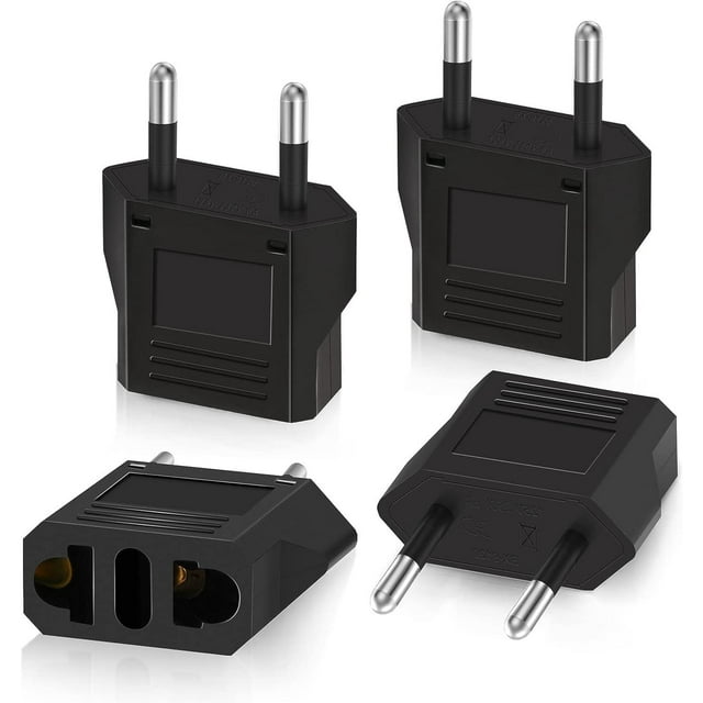 Adaptador de Enchufe para Europa 4 Unidades blanco compacto