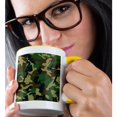 thumbnail image 2 of 3dRose, Green Camoflauge Print, 11oz Two-Tone Yellow Mug, 2 of 7