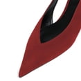 thumbnail image 3 of YDN Women Comfy Pointy Toe Low Heel Slip On Pumps Wedges Elastic Slingback Strap Sandals Chic prom Dating Shoes Size 7 Red, 3 of 4