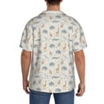 thumbnail image 3 of Gukieu African Animals Print Men's Short-sleeved Shirts, Button-down Pocket Shirts, T-shirts, Beach Vacation Travel Summer Clothing-XX-Large, 3 of 5