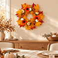thumbnail image 2 of 22 in Fall Sunflower Wreath, Pumpkin and Maple Leaf Door Wreath for Front Door, Wall, Porch and Thanksgiving Decor, 2 of 6