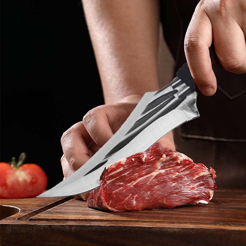 2-Piece Fixed Blade Hunting Knives, Full Tang Wrapped Handle Ring Tactical Knife Set with Sheath