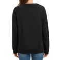 thumbnail image 4 of Gibobby Sudadera oversize mujer Sudadera de Manga Larga con Cuello Redondo y Ajuste clásico Sudadera para Mujer(Negro,XL), 4 of 5