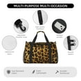thumbnail image 4 of Honeii Golden Leopard Glitter Print Gym Bag,Carry on Weekender Overnight Bag, Travel Duffel Bags, Personal Item Travel Bag,Tote Bag,Workout Dance Bag, 4 of 7