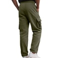 thumbnail image 4 of Corduroy Cargo Pants for Men Straight Leg Relaxed Fit Multi Pocket Drawstring Outdoor Work Pants, 4 of 7