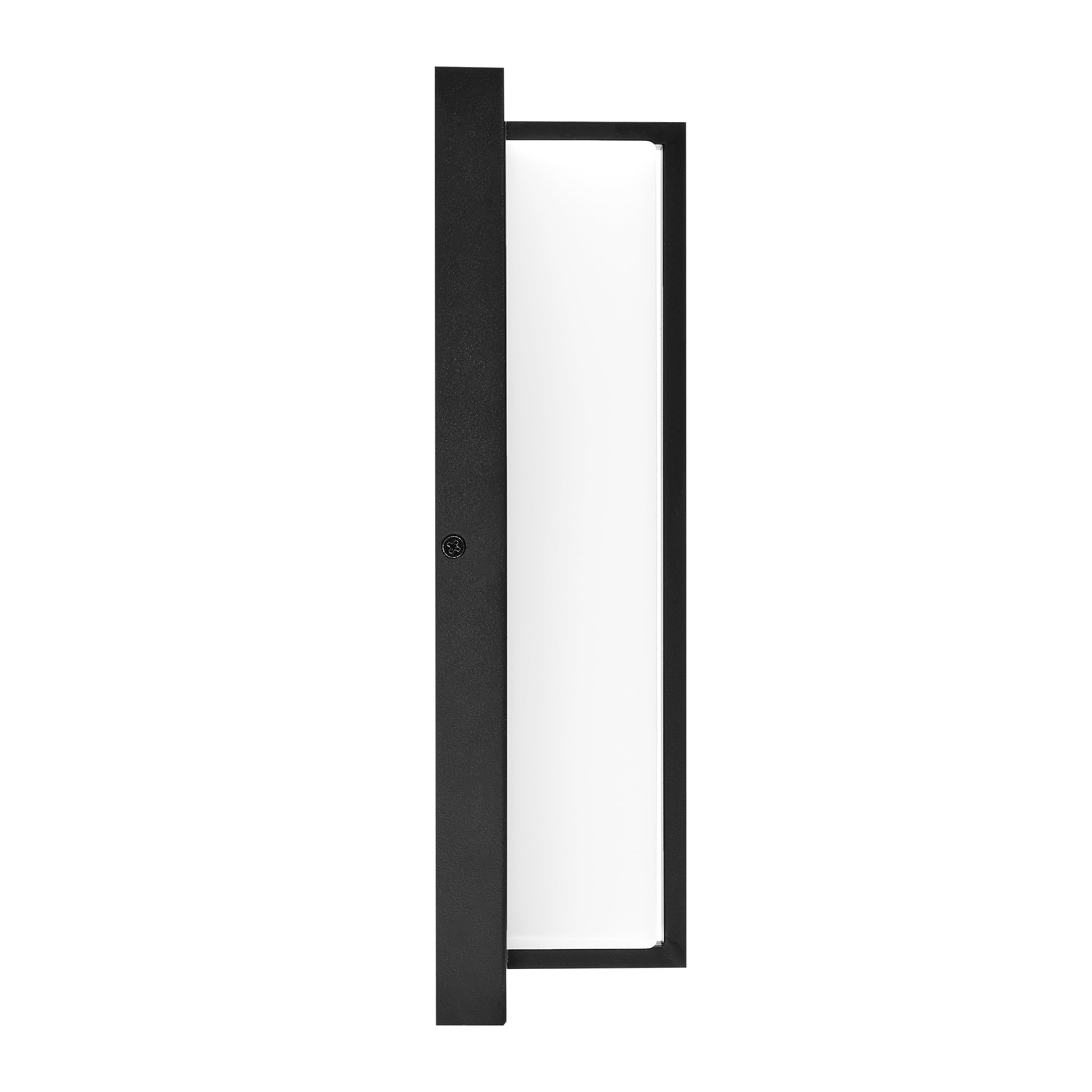 Maxxima LED Outdoor Wall Light, Black w/ Vertical Bar & Frosted Lens, Modern Porch Light, 1000 Lumens, 5 CCT 2700K-5000K