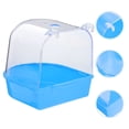 thumbnail image 5 of Baño de aves enjaulado Baño de aves con jaula múltiple Cubierta para pájaros pequeños Canica Budgies (Blanco), 5 of 5