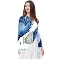 thumbnail image 5 of Hippocampus Elegant Chiffon Silk Scarf for Women - Lightweight Breathable Wrap Shawl 70.86"x28.7, 5 of 6