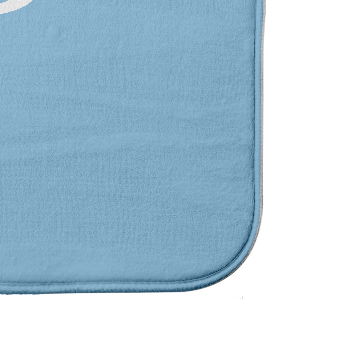 Simply Daisy 24" x 17" Plush Microfiber Blue Life + Ball Bath Mat