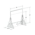 thumbnail image 3 of 20" x 20" New Counter Acrylic Shield, Plexiglass Protective Panel, Splash Guard. New Support Stands. Adjustable Heights. Acrylic .100" Thick, 2-Pack, 3 of 7