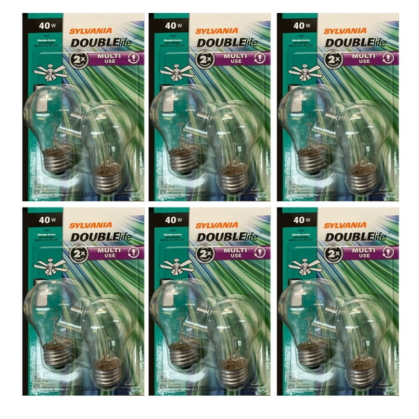 (12 bulbs) Sylvania Double Life 40 watt Incandescent A15 Ceiling Fan