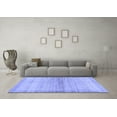 thumbnail image 3 of Ahgly Company Machine Washable Indoor Square Abstract Blue Modern Area Rugs, 3' Square, 3 of 4