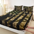 thumbnail image 5 of Manfei Camouflage US Flag Bed Sheets, Hunting Mallard Duck Full Size Sheets, Green Brown Black, Black Reversible 4pcs (1 Flat Sheet, 1 Fitted Sheet and 2 Pillowcases), 5 of 6