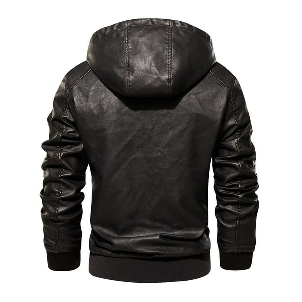 Shakumy Mens Clothing Fashion Men's Trendy Comfort Hooded Leather ...