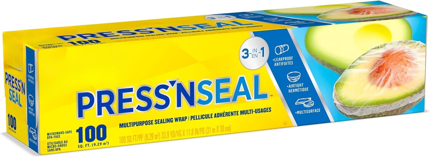 Press'N Seal Food Plastic Wrap, 70 Square Foot Roll (Package May Vary)