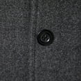 thumbnail image 4 of DPTALR George Men's Notched Lapel Faux Woolen Overcoat，Mid Long Classy Cozy Trench Coat，Winter Single Breasted Warm Jacket,Dark Gray,Big and Tall Men XL, 4 of 8