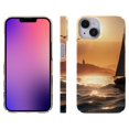 4Pack Scratchresistant Phone Case Sailboat Sunset View for iPhone 14