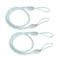 thumbnail image 1 of 2 alzapaños de cortina de 27 pulgadas de largo con borlas de gasa para ventana y dormitorio Gris plateado, 1 of 4
