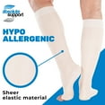 thumbnail image 6 of Open Toe Womens Sheer Compression Socks 15-20mmHg for Travel, White, Medium, 6 of 10