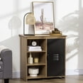 thumbnail image 2 of HOMCOM Meuble de Rangement avec 3 Niveaux et Porte en Métal, Table Buffet, Buffet avec Étagère Réglable pour Salle à Manger, Salon, Cuisine, 2 of 10