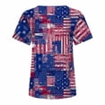 thumbnail image 2 of QLEICOM Womens 4th of July Tops Independence Day Popular American Flag Printed T-shirt Flag Printing Round Neck Print Summer Loose Fitting Tee Tops Blouses Blue XL, 2 of 6
