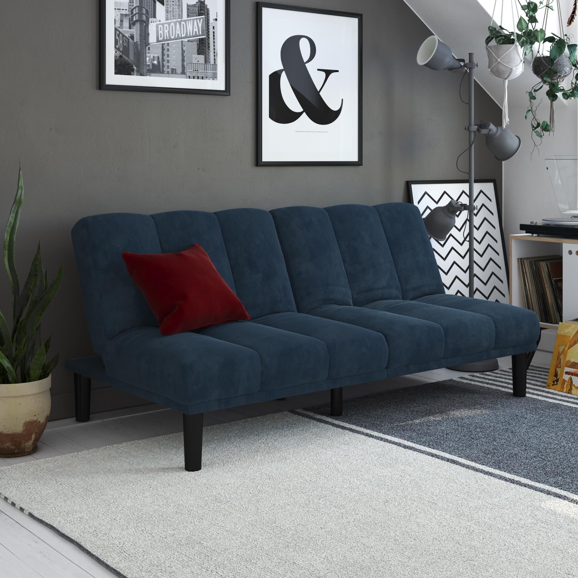 Multiple Colors Mainstays Channel Cushion Futon