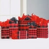 Buffalo Plaid Gift Bag Value Pack- 40 Piece Set