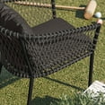 thumbnail image 2 of Modway Sailor Aluminum and Fabric Outdoor Patio Dining Armchair in Charcoal, 2 of 7