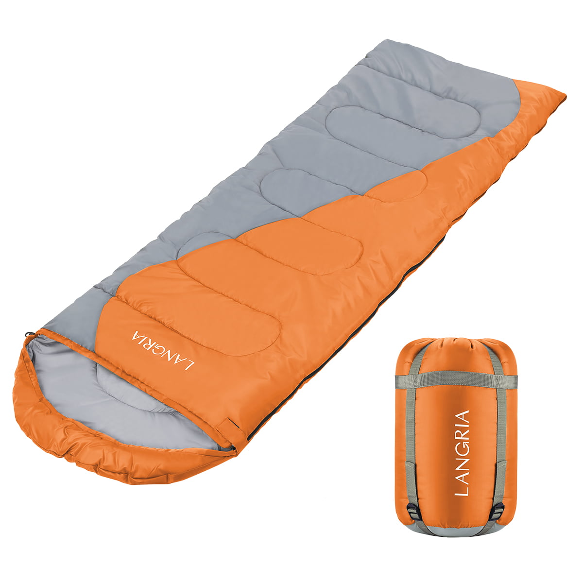 Sleeping Bag- PortableComfort Lightweight WaterproofEnvelopeSleep BagwithCompression Sack SINGLE Great For 4 Season Traveling Camping & Outdoor Activities. Hiking 