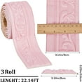 thumbnail image 2 of 265.5 x 3.14in Peel and Stick Wallpaper Border Molding Pink Self Adhesive Flexible 3D Baseboard Trim Mirror Sticky Wall Edging Base Lines Foam for Hotel Home DIY Decor Pink 1set, 2 of 9
