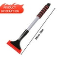 thumbnail image 3 of Ajhhao Portable Ice Scrapers for Car Windshield, Frost Snow Removal Tools with Comfortable Foam Grip, Silicone Car Ice Scraper, Anti-Scratch Glass, Winter Car Accessories for Window Red, 3 of 7