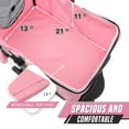 thumbnail image 6 of Cat Dog Stroller,3-Wheels Pet Stroller for Medium/Puppy Dogs 30 Lbs, Cat Strollers for 1 Cats, Foldable Dog Stroller with Storage Basket and Cup Holder, Breathable Mesh Pink, 6 of 9