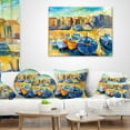 thumbnail image 4 of Designart Wharf and Boats - Seascape Throw Pillow - 16x16, 4 of 5