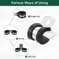 thumbnail image 3 of 3/8"(10mm) Cable Clamp, 304 Stainless Steel Rubber Cushioned Insulated Clamp R Shape Metal Clamp Tube Holder for Pipe Hose Wire Cord Installation 18Pack, 3 of 6
