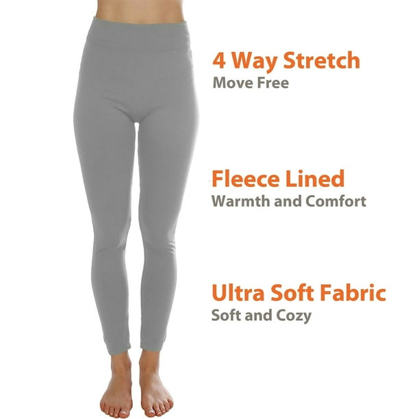 Winter Leggings for Women, Women's Full Length Fleece Lined Leggings,  Footless Thermal Warm Winter Tights Yoga Pants for Girls 