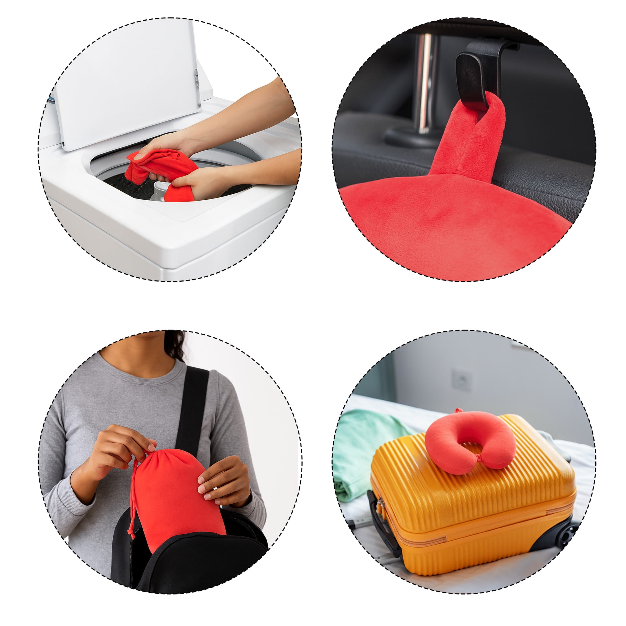 Air Canada Memory Foam Travel Pillow with Removable Washable Cover