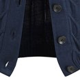 thumbnail image 2 of Ikevan Autumn Cardigan Solid Color Personality Slim Button Everyday Casual Men'S Sweater Dark Blue 6(M), 2 of 5