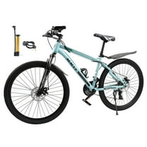 27.5 Inch Mountain Bike for Adult, 27-Speed Dual Suspension High-Carbon Steel MTB Bicycle, Dual Disc Brake Bikes for Men Women, Silver