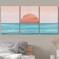 thumbnail image 3 of wall26 Canvas Print Wall Art Set Mid-Century Ocean Sunset Sun Horizon Nature Abstract Illustrations Modern Art Bohemian Decorative Rustic Contemporary for Living Room, Bedroom, Office - 24"x36&q, 3 of 5