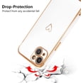 thumbnail image 4 of for iPhone 14 Plus 6.7 inch Case,Cute Plating Edge Love Hearts Pattern with Camera Lens Protection Phone Cover for Girls Women,White, 4 of 12
