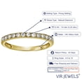 thumbnail image 3 of Vir Jewels 1/4 CTTW Diamond Wedding Band with Milgrain 14K Yellow Gold Prong Set Size 7 Female Adult, 3 of 6