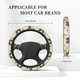 thumbnail image 3 of Balery Elegant Butterflies And Pearls Fundas elásticas antideslizantes para volante, funda protectora universal para hombre y mujer, 15 pulgadas, accesorios para coche., 3 of 6