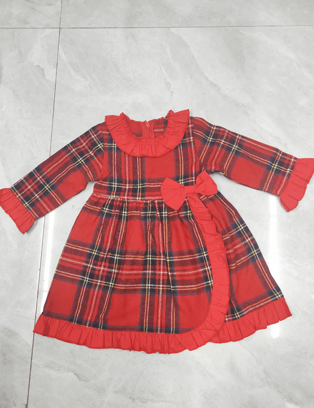 baby christmas plaid dress