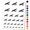Black, variant on Military Bomber Plane Water Resistant Temporary Tattoo Set Fake Body Art Collection - Black