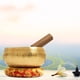 thumbnail image 3 of Juego de cuencos tibetanos de 3 pulgadas | Cuenco de sonido hecho a mano con mazo de madera, cojín de seda | Meditación, Yoga, Sanación de Chakras, Atención Plena, Alivio del Estrés, Portátil,, 3 of 4